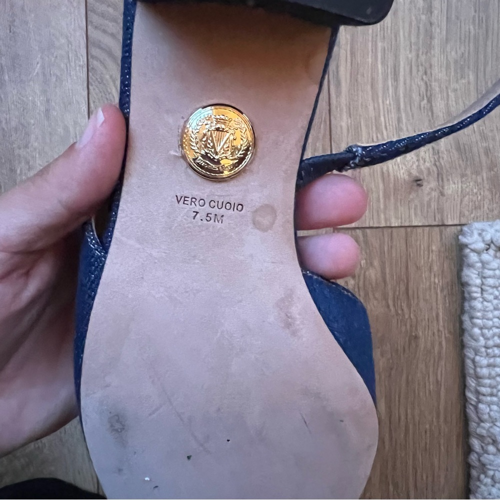 Veronica Beard Cecile Denim Cap-Toe Slingback - Picture 7 of 9